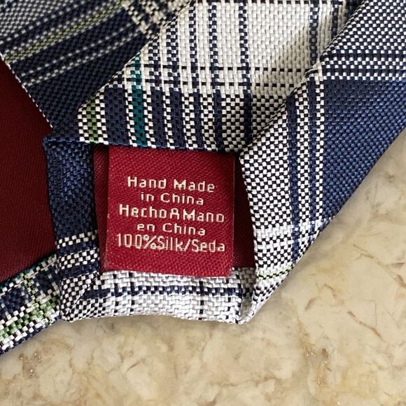Original Penguin 100% Silk Plaid Tie - Picture 6 of 7